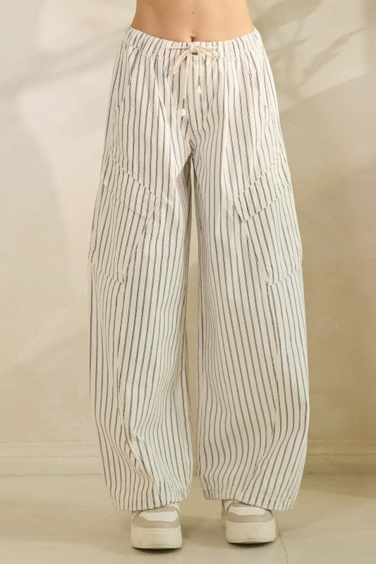 WHITE, BLUE & STRIPED
